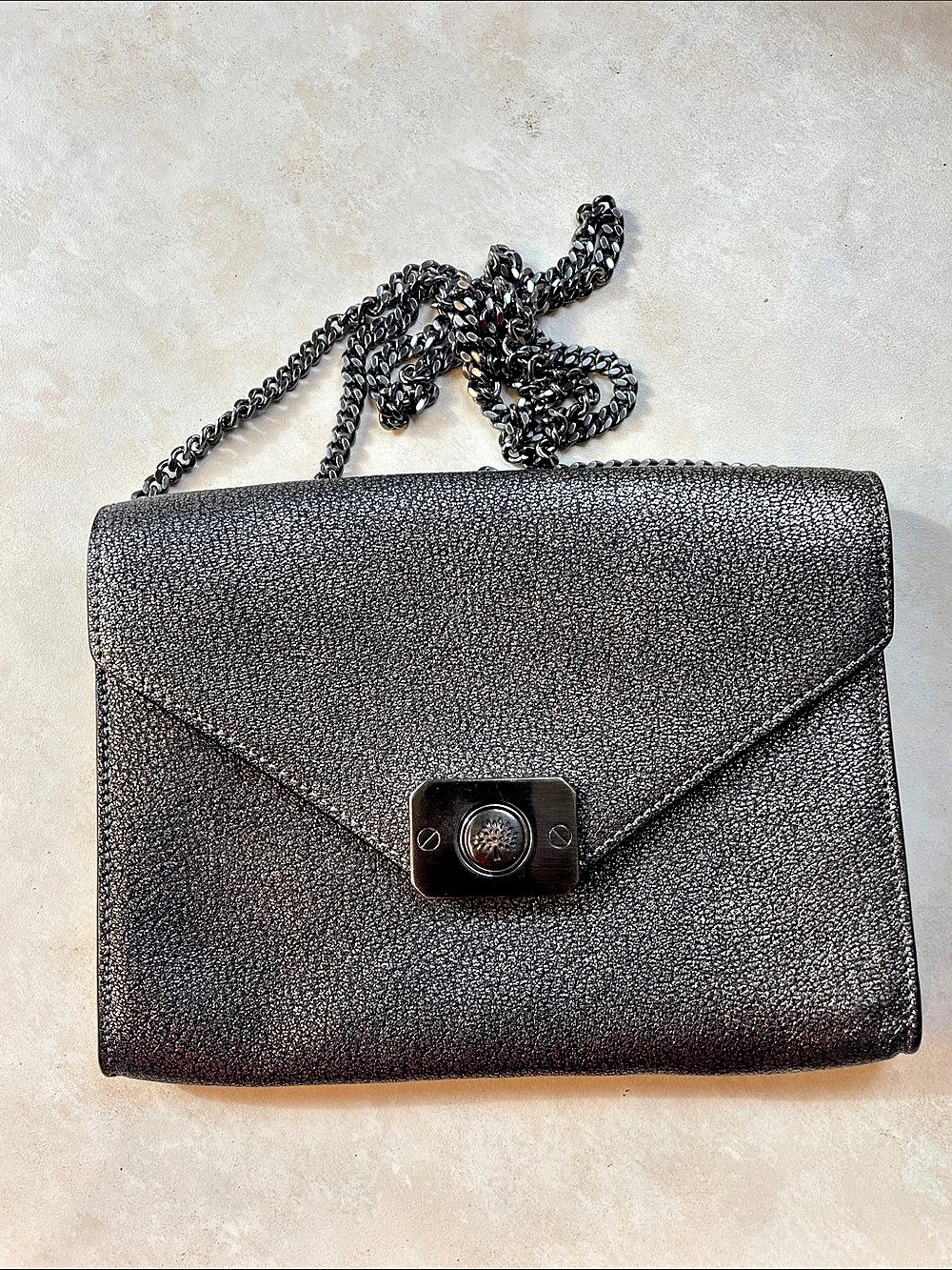 Mulberry Small Darley Chain Wallet Black Crossbody Bag